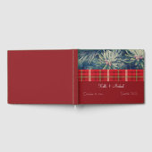 Crimson & Evergreen Kerstbruiloft Gastenboek (Volledig)
