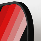 Crimson Fade Gestreept met Naam Pickleball Paddle (Links Detail)