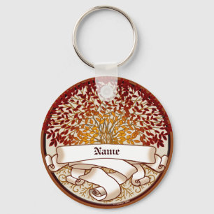 Crimson Familiestamboom Achternaam Sleutelhanger