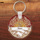 Crimson Familiestamboom Achternaam Sleutelhanger (Voorkant)