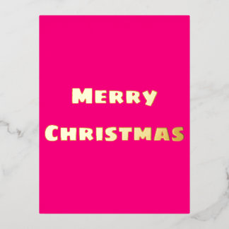 Crimson Festive Merry-kerstBriefkaart Folie Feestdagen Briefkaart