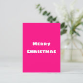 Crimson Festive Merry Kerstmis Briefkaart (Staand voorkant)