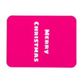 Crimson Festive Merry Kerstmis Magneet (Horizontaal)