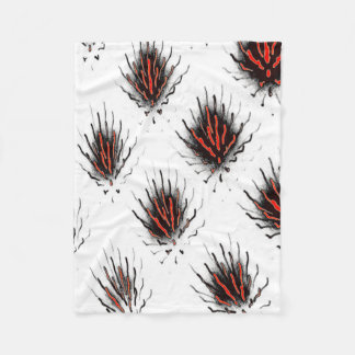 Crimson Flameburst Fleece Blanket Deken