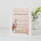 Crimson fluistert uitnodiging voor 40ste verjaarda (Staand voorkant)