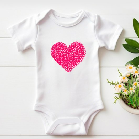 Crimson geïsoleerd hart romper