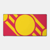 Crimson & Gold Diagonal Crest Mat – Customizable (Voorkant)