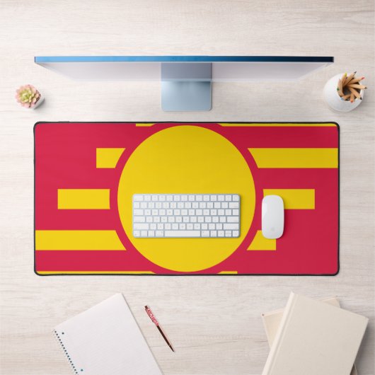Crimson & Gold Emblem Circle Desk Mat – Customize (Bureau 1)