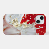 Crimson Gold Splash coque iphone (Verso Horizontal)