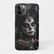 Crimson Gothic Calavera – Zwarte Roos