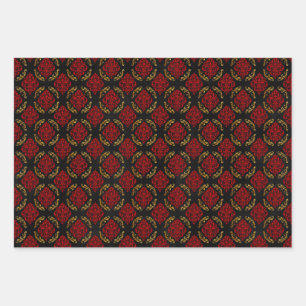 Crimson Gothic Gift Wrap Inpakpapier Vel
