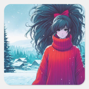 Crimson Grace Vierkante Sticker