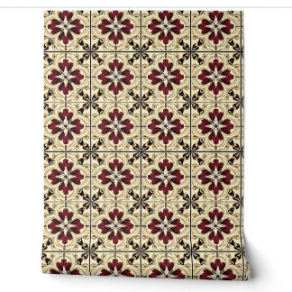 Crimson Grandeur Petite - rood, beige, zwart Behang