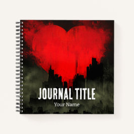 Crimson Heart Journaal — Aangepaste naam en titel Notitieboek