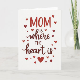 Crimson Heart Moeder Liefde Kaart