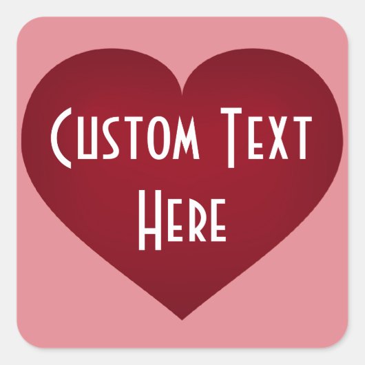 Crimson Heart Vierkante Sticker (Voorkant)