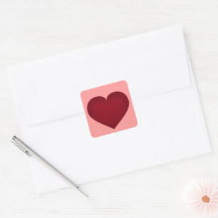 Crimson Heart Vierkante Sticker
