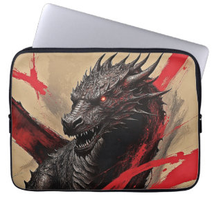 Crimson Ink Dragon Laptop Hoes