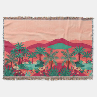 Crimson Jade Desert Oasis Blanket Deken