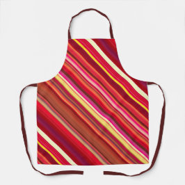 Crimson laat rode, gele en Paarse streep achter Schort