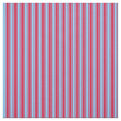 Crimson & Light Sky Blue Lined Pattern Stof (Swatch)