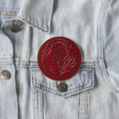 Crimson Lion Face Button (In situ)
