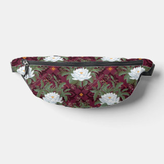 Crimson Lotus Elegance Patroon - De Witte Lotus Heuptasje