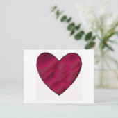 Crimson Love Heart Briefkaart (Staand voorkant)
