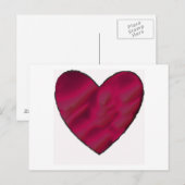 Crimson Love Heart Briefkaart (Voorkant / Achterkant)