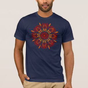 Crimson Mandala Mannen Fit T-shirt