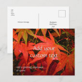 Crimson Maple Leaves - Gepersonaliseerd Briefkaart (Voorkant / Achterkant)