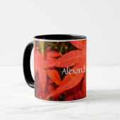 Crimson Maple Leaves - Gepersonaliseerd Mok (Voorkant links)