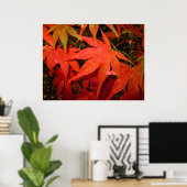 Crimson Maple Leaves - Gepersonaliseerd Poster (Thuiskantoor)