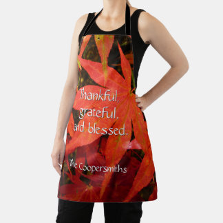 Crimson Maple Leaves - Gepersonaliseerd Schort