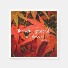 Crimson Maple Leaves - Gepersonaliseerde Thanksgiv Servet