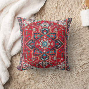 Crimson Mirage – Rode Boho Marokkaanse elegantie Kussen