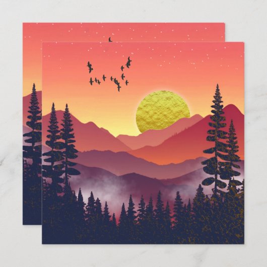 Crimson Mountains Landschap (Voorkant / Achterkant)