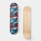 Crimson Neptune olieverfschilderij Skateboard (Voorkant)