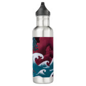 Crimson Neptune olieverfschilderij Waterfles (Rechts)