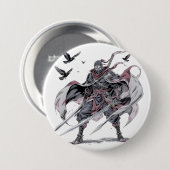 Crimson Ninja Phone Case Ronde Button 7,6 Cm (Voorkant /achterkant)
