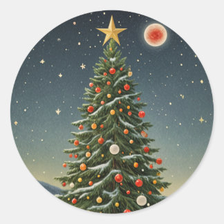Crimson Noel Ronde Sticker
