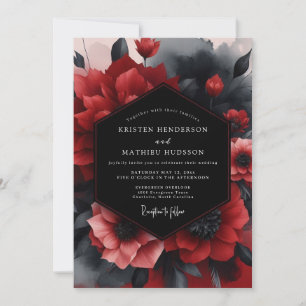Crimson Noir Bruiloftsboeket Kaart