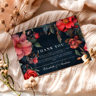 Crimson Noir Wedding Bedankkaart