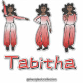 Crimson Ombre  Dancer #1 Sticker (Voorkant)