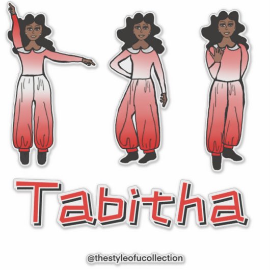 Crimson Ombre  Dancer #1 Sticker (Voorkant)