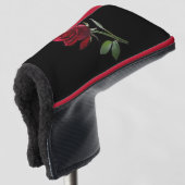 Crimson on Ebony: De enige rode roos, Golfheadcover (3/4 voorkant)