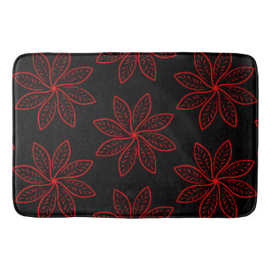 Crimson Pattern op zwart Badmat