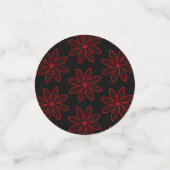 Crimson Pattern op zwart Confetti (Kleine voorkant)