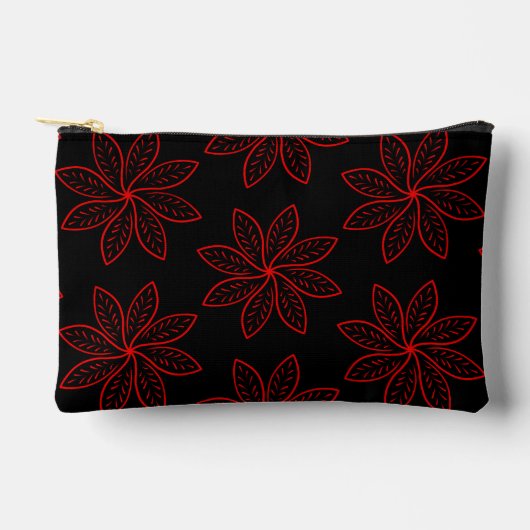 Crimson Pattern op zwart Etui (Voorkant)
