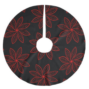 Crimson Pattern op zwart Kerstboom Rok